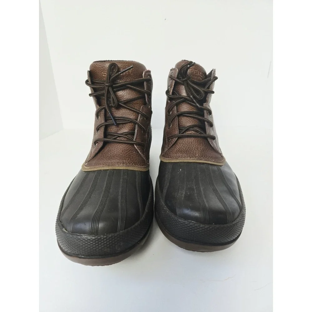 Sperry Mens Top Sider brown rain boot insultaed sz 11